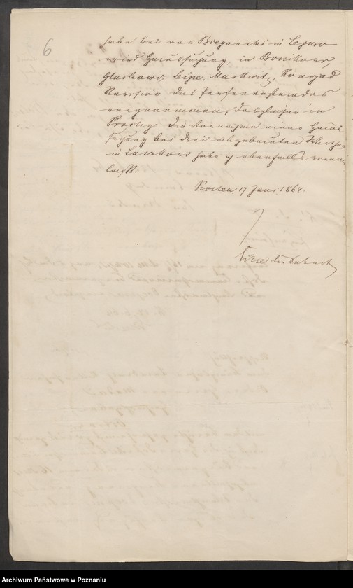Obraz 9 z jednostki "Acta generalia des Oberpäsidialkommissars Landrat von Madai zu Kosten betreffend die Verfolgung der polnisch-revolutionären Umtriebe im Kreise Kosten /Kościan/."