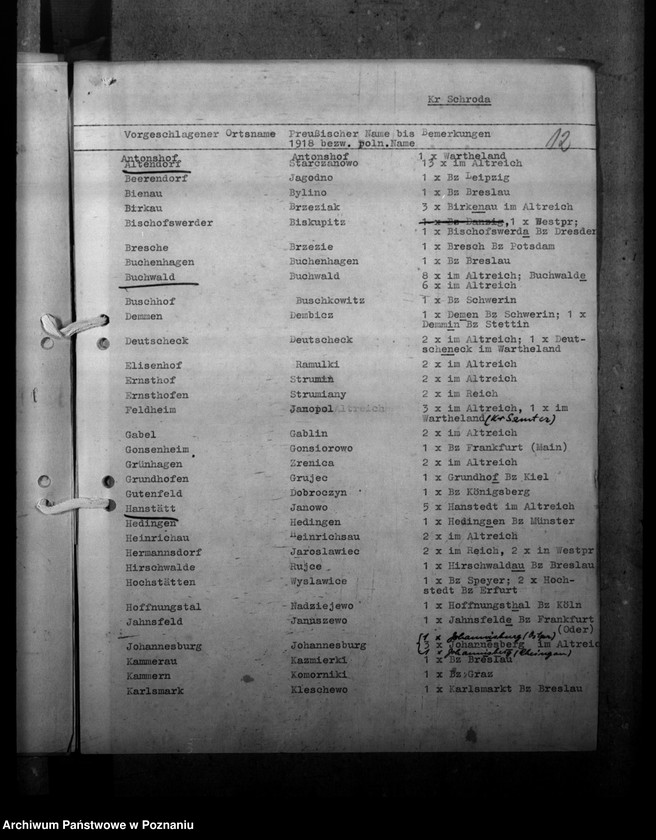 Obraz 16 z jednostki "Ortsnamenänderung - Kreis Schroda (Środa)"