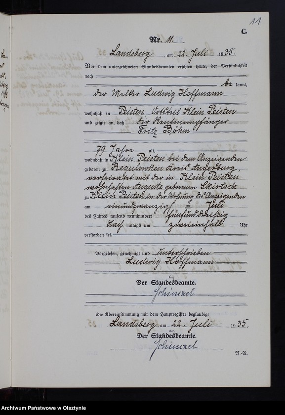 image.from.unit.number "Sterbe-Neben-Register Nr 1 - 22 [ Księga zgonów - wtóropis ]"