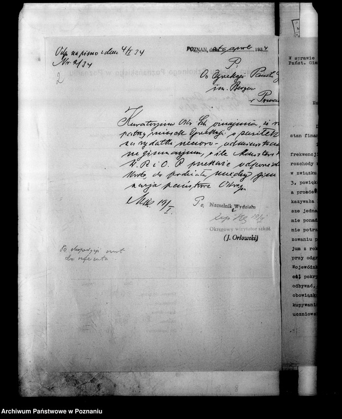 Obraz 6 z jednostki "Państwowe Gimnazjum imienia Bergera- Poznań [między innymi sprawozdanie z egzaminu dojrzałości eksternów]"