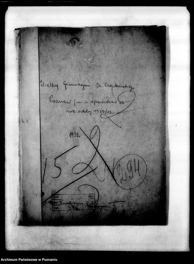 Obraz 4 z jednostki "Wielkopolskie Gimnazjum Dr Czajkowskiego- Poznań [między innymi sprawozdanie za rok szkolny 1932/33]"