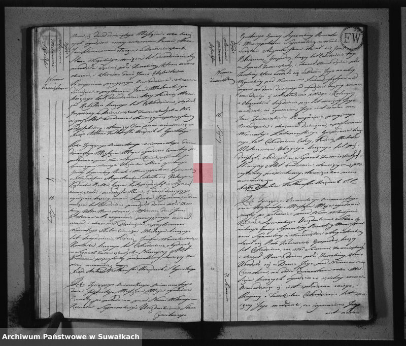 Obraz 19 z jednostki "Akta urodzonych stanu cywilnego gminy seyneńskiey od 1-go stycznia 1818 roku."