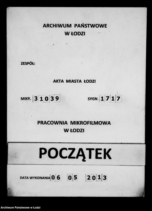 Obraz 1 z jednostki "Akta tyczące się komissoriów w rozmaitych zdarzeniach"