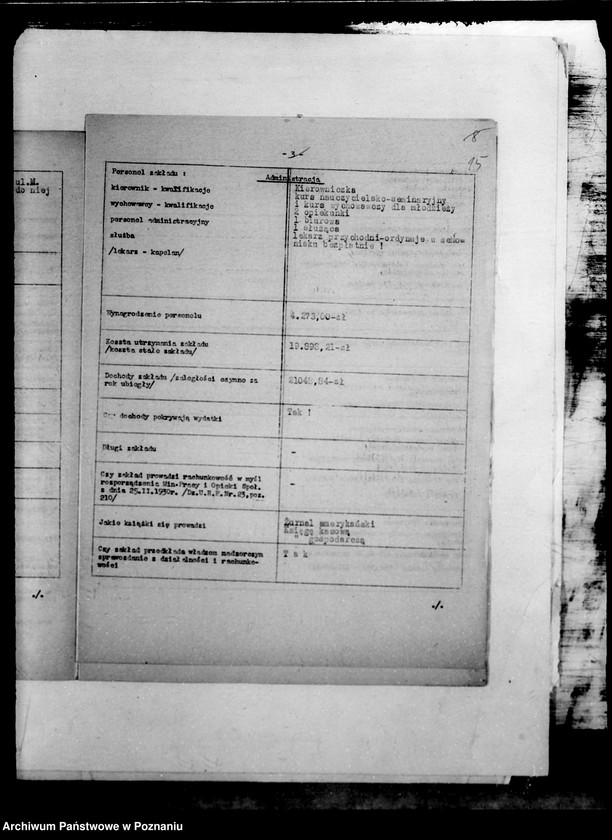 Obraz 20 z jednostki "/Sprawozdanie z lustracji zakładów opiekuńczych/"