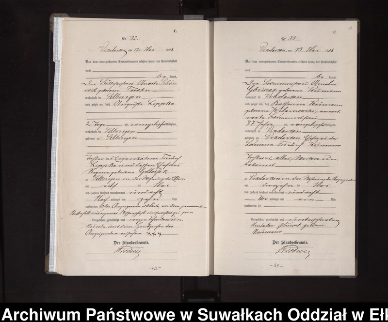 image.from.unit.number "Sterbe-Haupt-Register des Königlichen Preussischen Standes-Amtes Nikolaiken Kreis Sensburg"