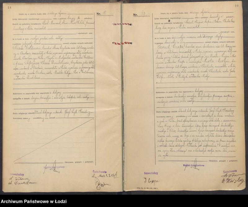 Obraz 12 z jednostki "Akta małżeństw od numeru 1 do numeru 692"