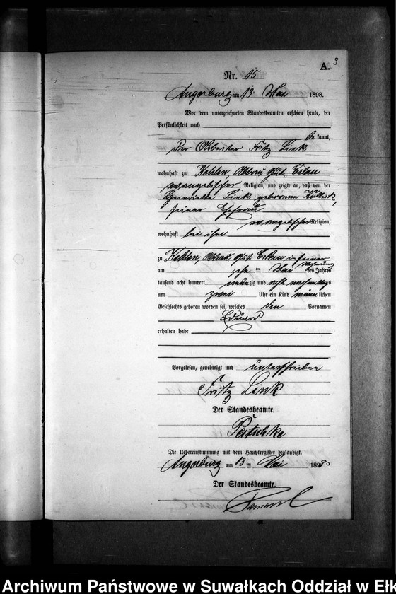 image.from.unit.number "Geburts-Neben-Register des Preussischen Standes-Amtes Kehlen Kreis Angerburg"