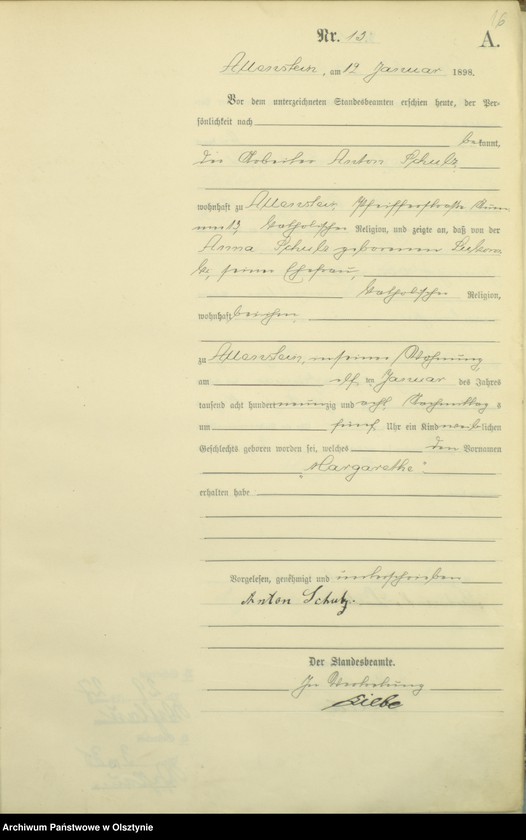 image.from.unit.number "Geburts-Haupt-Register Tom I,Nr 1 - 399"