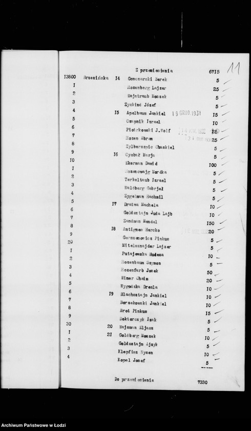 Obraz 15 z jednostki "Rejestr poborczy"