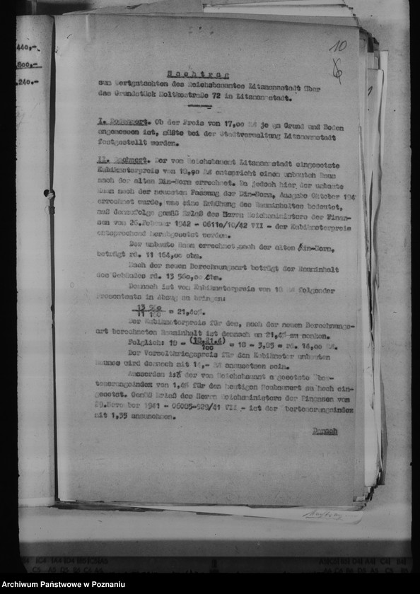 Obraz 16 z jednostki "Wertgutachten der (polnischen) beschlagnahmten Grundstücke"