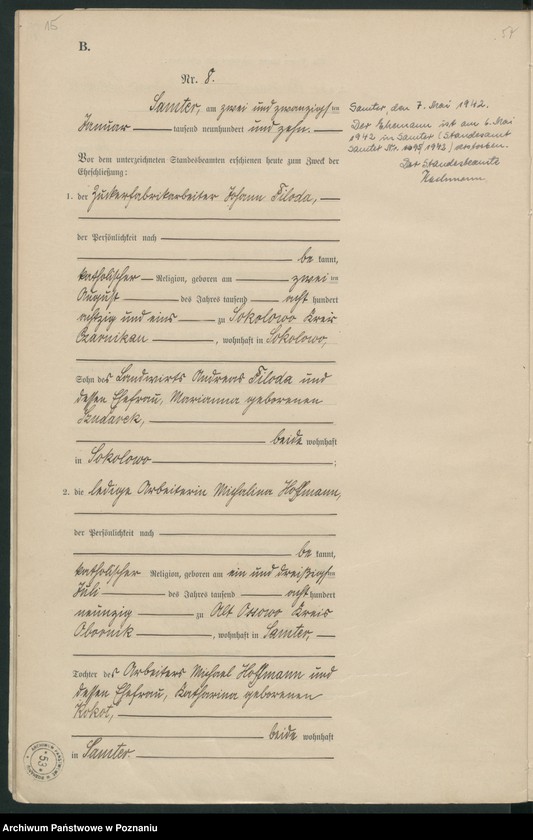 Obraz 18 z jednostki "Heirats-Haupt-Register"
