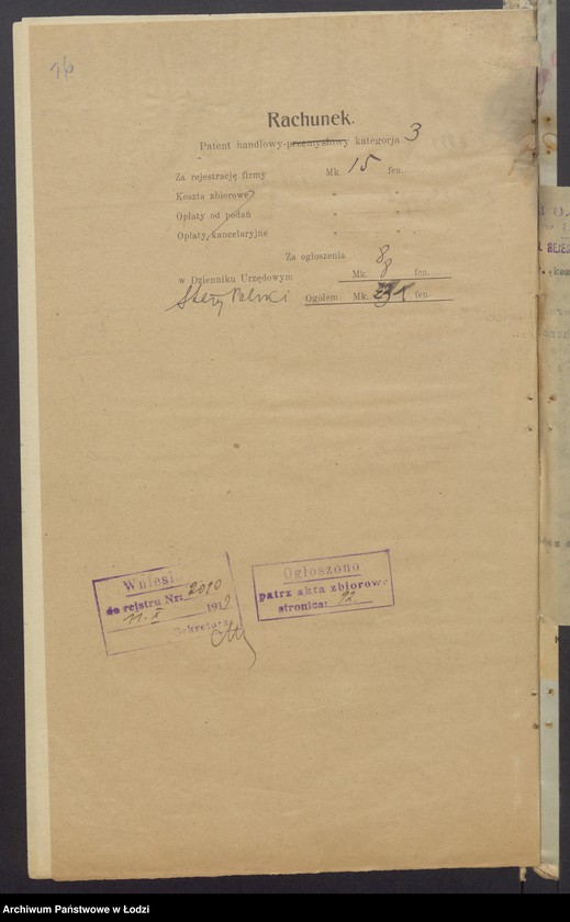 Obraz 18 z jednostki "Szmul Ewigkeit – zakład i magazyn krawiecki"