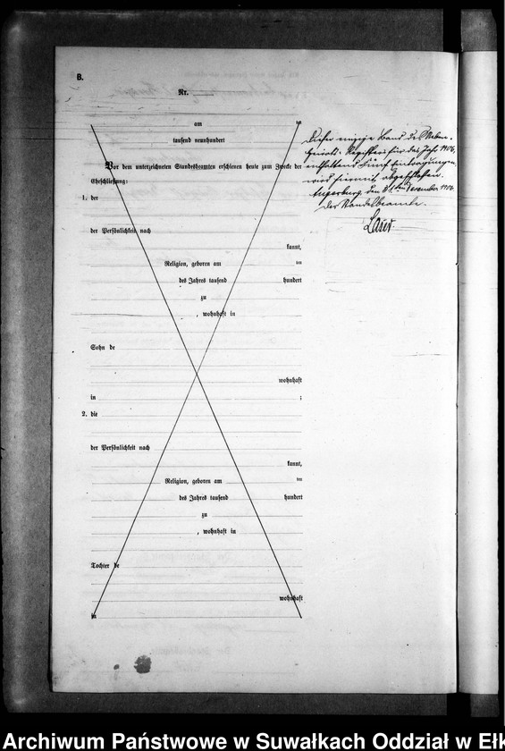 image.from.unit.number "Heirats-Neben-Register des Preussischen Standes-Amtes Gr. Strengeln Kreis Angerburg"