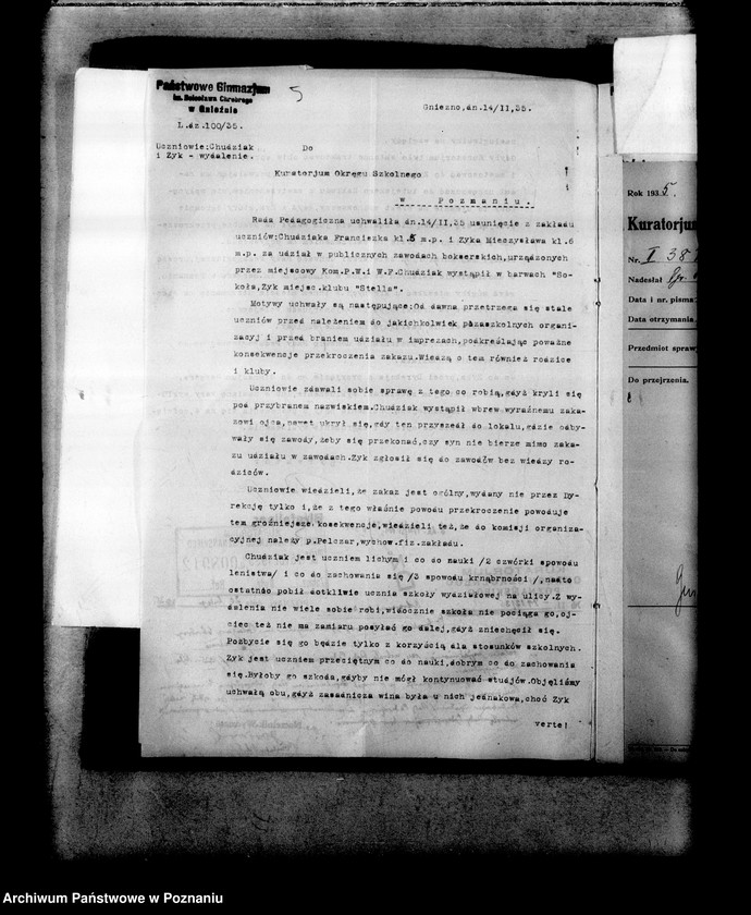 Obraz 8 z jednostki "Państwowe Gimnazjum imienia Bolesława Chrobrego- Gniezno"