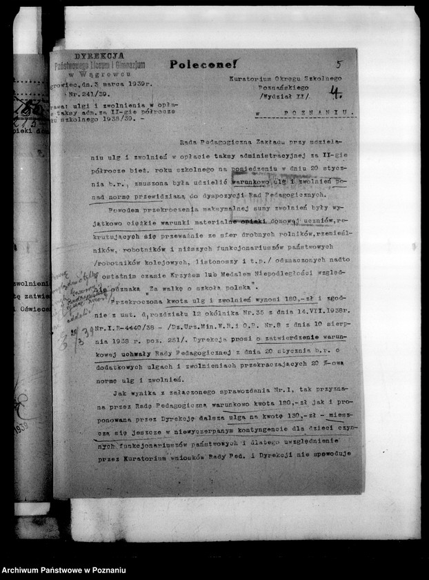 Obraz 8 z jednostki "Państwowe Liceum i Gimnazjum - Wągrowiec [spis abiturientów]"