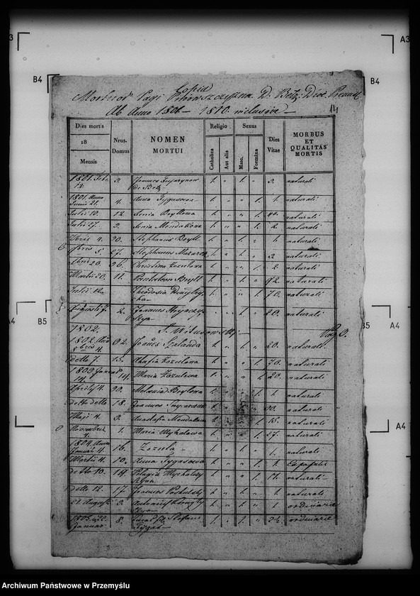 Obraz 18 z jednostki "[Kopie ksiąg metrykalnych parafii Siebieczów z filiami Leszczaków, Piwowszczyzna, Rusin, Wierzbiąż (dekanat Bełz)]"