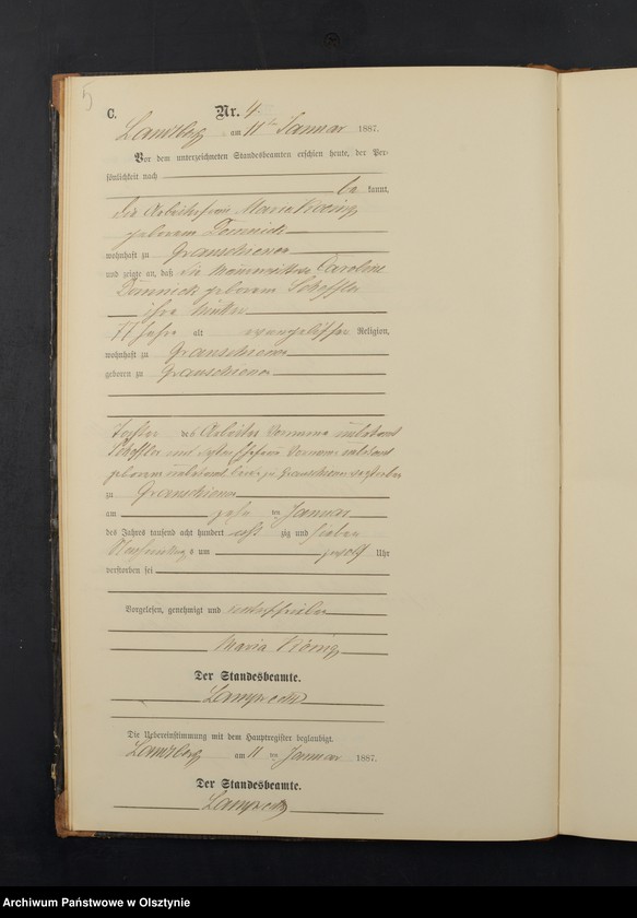 image.from.unit.number "Sterbe-Neben-Register Nr 1 - 87"