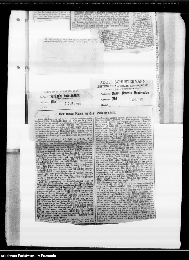 Obraz 14 z jednostki "Prawa i instytucje antypolskie. [Wycinki z gazet.]"