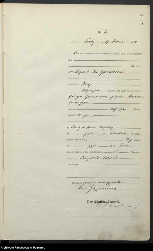 Obraz 15 z jednostki "Księga urodzeń"