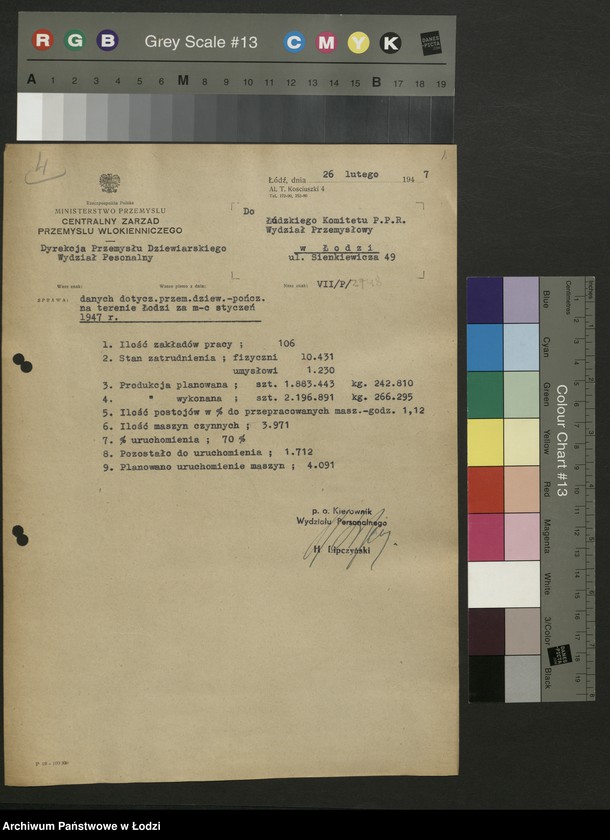 Obraz 2 z jednostki "Dyrekcja Przemysłu Dziewiarskiego; sprawozdania [z działalności]"