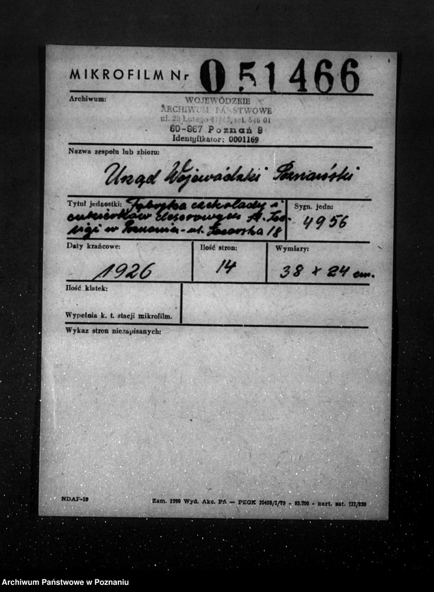 image.from.unit.number "Fabryka czekolady i cukierków deserowych St. Szeligi w Poznaniu ul. Łazarska 18"