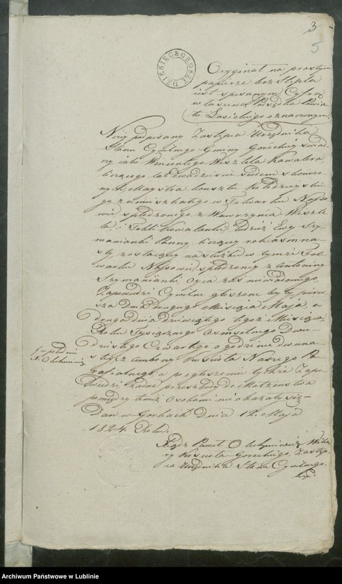image.from.unit.number "Alegaty do ksiąg urodzeń, zapowiedzi, małżeństw i zgonów z lat 1824 - 1825"
