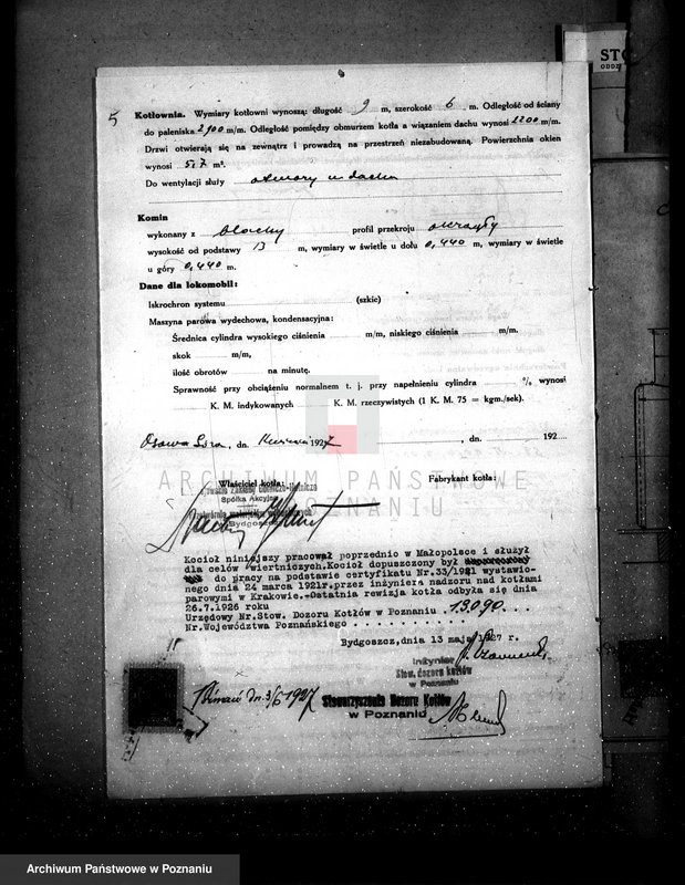 Obraz 9 z jednostki "Przetwórnia materiałów wybuchowych w Osowej Górze, pow. bydgoski nr woj. kotła 5961"