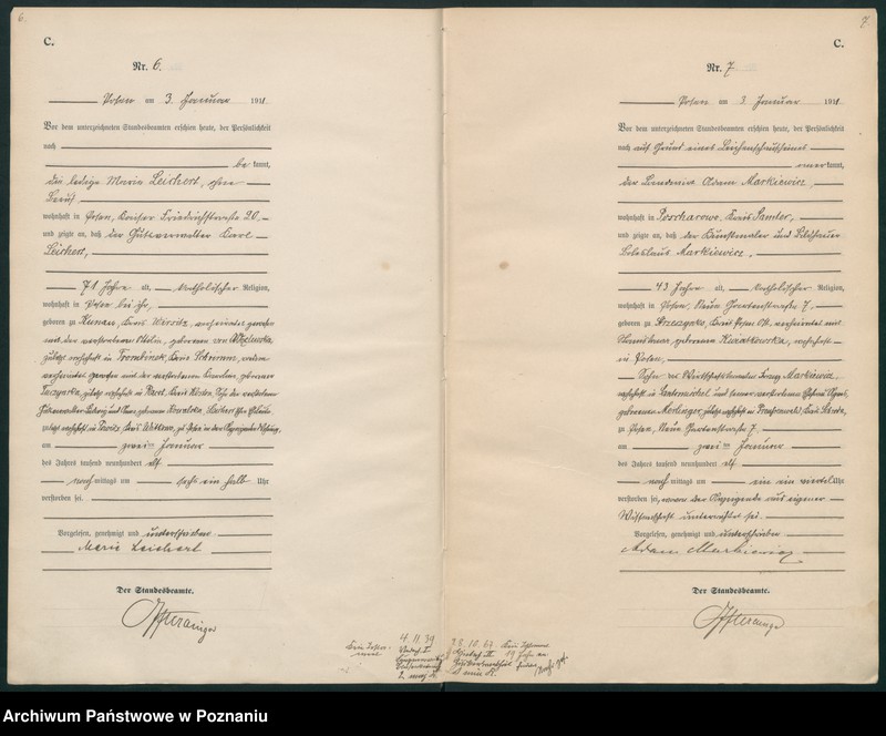 Obraz 6 z jednostki "Księga miejscowa zgonów tom I [Rejestr główny zgonów]"