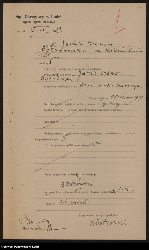 Obraz 3 z jednostki "Jakób Benon Ostrowski – sprzedaż mebli biurowych"