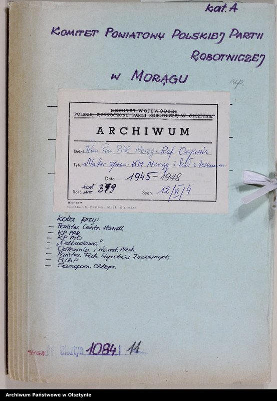 image.from.unit.number "Komitet Miejski Polskiej Parii Robotniczej w Mrągowie: protokoły z posiedzeń, zebrań aktywu miejskiego, sprawozdania. Protokoły z zebrań Kół miejskich PPR miasta Mrągowa: Państwowa Centrala Handlowa, KP PPR Milicji Obywatelskiej, "Odbudowa", Odlewnia Warsztatów Mechanicznych, Państwowa Fabryka Wyrobów Drzewnych, Powiatowy Urząd Bezpieczeństwa Publicznego, Samopomoc Chłopska"