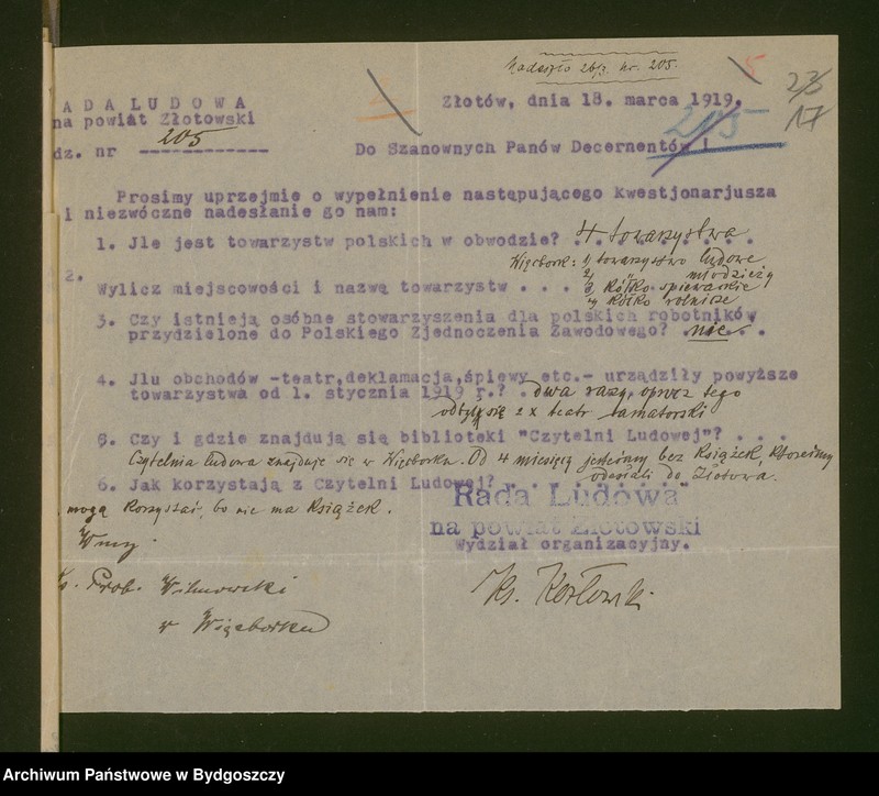 image.from.unit.number "[Rada Ludowa na powiat złotowski - sprawozdania z wieców, kwestionariusze dot. towarzystw polskich]"