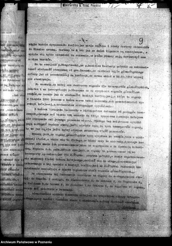 Obraz 13 z jednostki "Sprawy szczegółowo adm. Aprowizacja Górnego Śląska"