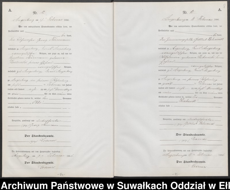 image.from.unit.number "Geburts-Neben-Register des Preussischen Standes-Amtes Angerburg Kreis Angerburg"