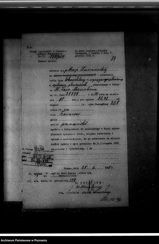 Obraz 15 z jednostki "Młyn parowy M. Smorawińskiej Baranowo powiat poznański nr woj. kotła 328 później własność J. Tomkowiak, Fabianowo powiat poznański"