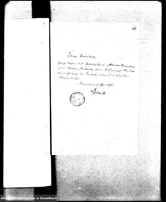 image.from.unit.number "Dokumenty aktam o brakosočetavšichsja v Evang.-Augsburgskam Vižajnskom Prichode za 1876 god"