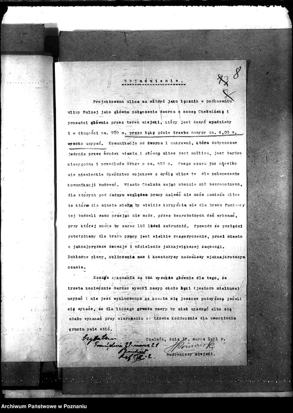 Obraz 13 z jednostki "Magistrat miasta Chełmży [subwencje na roboty doraźne]"