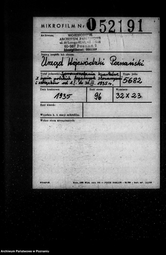 Obraz 2 z jednostki "Sprawozdanie kwartalne z życia polskich legalnych stowarzyszeń i związków za okres od 1 stycznia 1935 r. do 30 września 1935 r."