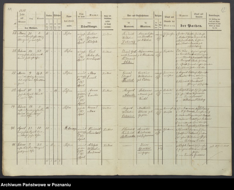 Obraz 8 z jednostki "Duplikat des Taufregisters"