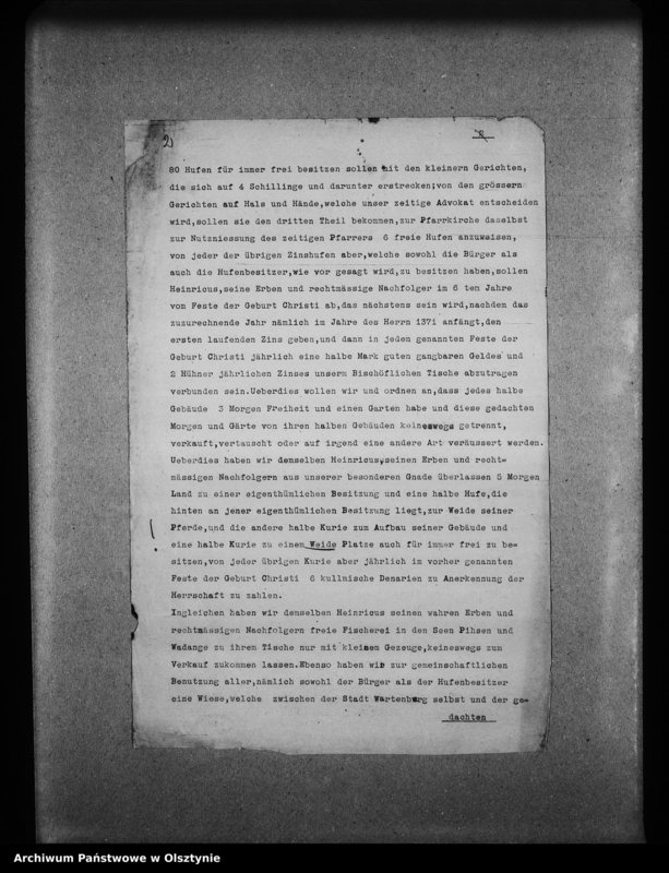 image.from.unit.number "Wartenburg /Stadt, Hospital, Kloster, Pfarrkirche, Erzpriesterei, Strafanstalt, Schule/ Wuttrienen [rysy historyczne]"