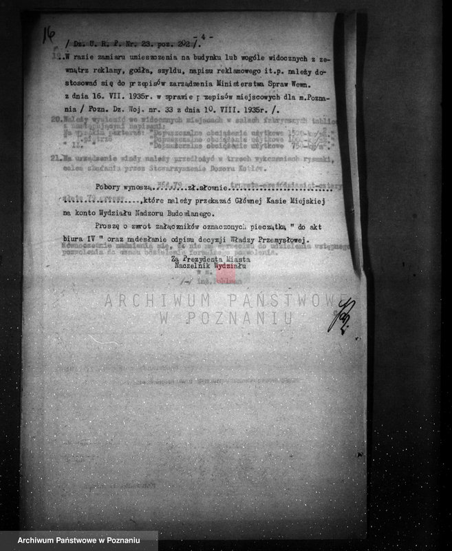 Obraz 20 z jednostki "Zatwierdzenie zakładu przemysłowego /zakłady graficzne/ M. Putiatyckiego w Poznaniu"