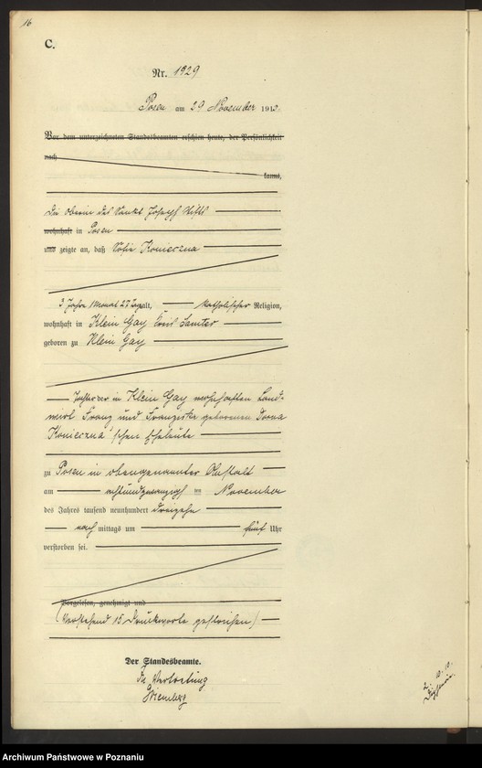 Obraz 18 z jednostki "Księga miejscowa zgonów tom V [Rejestr główny zgonów]"