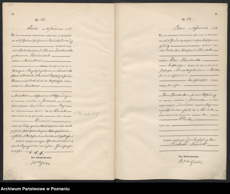 Obraz 14 z jednostki "Księga urodzeń tom I"