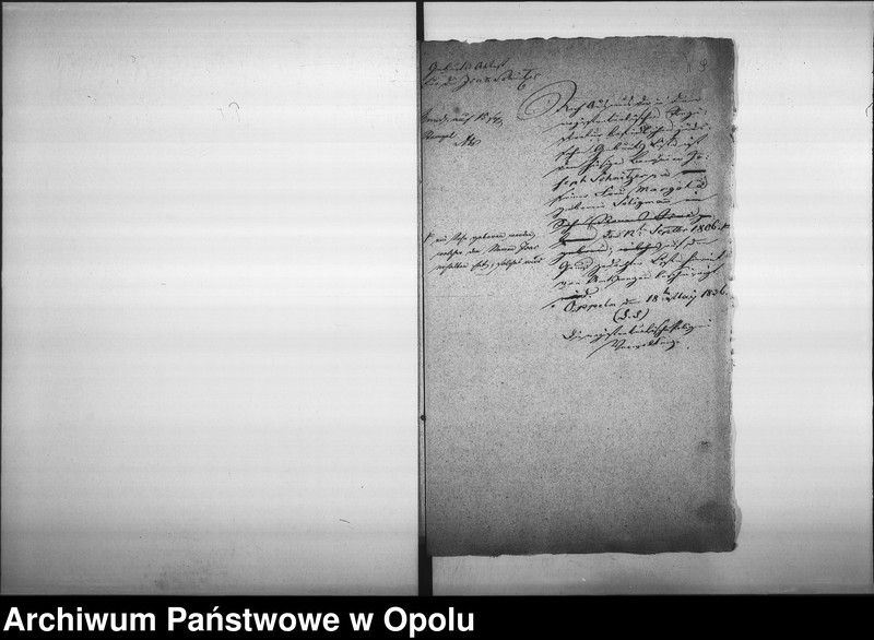 Obraz 12 z jednostki "Acta des Magistrats zu Oppeln betreffend Ertheilung von Geburts pp. Attesten für Juden"
