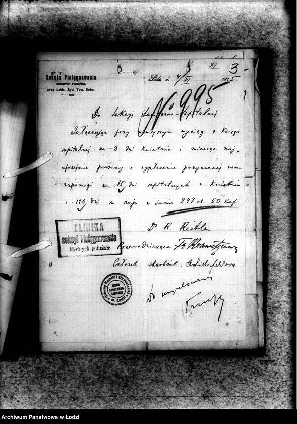 Obraz 6 z jednostki "Dowody Żydowskiego Przytułku Położniczego"