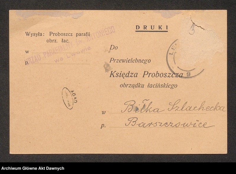 image.from.unit.number "Parafia: różne. Dekanat: różne. [Akta różnych urzędów parafialnych na terenie archidiecezji lwowskiej]."