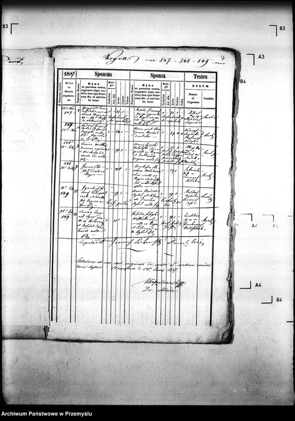 Obraz 11 z jednostki "[Kopie ksiąg metrykalnych parafii Krzywa z filiami Jasionka, Wołowiec (dekanat Gorlice)]"