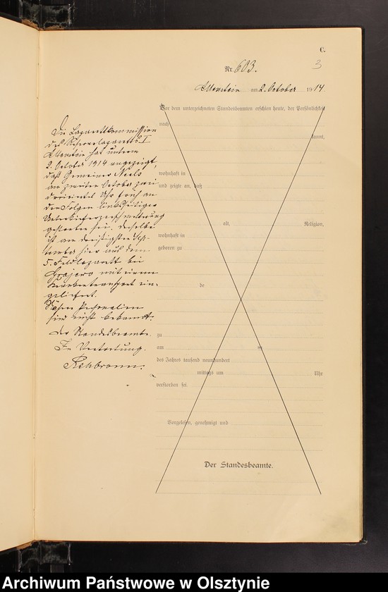 image.from.unit.number "Sterbe-Haupt-Register Tom II, Nr 601-720"