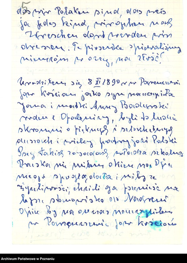 Obraz 16 z jednostki "Relacje i wspomnienia dotyczące powstania wielkopolskiego: 1. Poznań, część lV /autorzy relacji od N - S/."