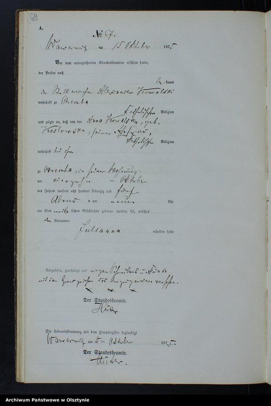 image.from.team "Urząd Stanu Cywilnego w Wielkich Bałówkach pow. nowomiejski"