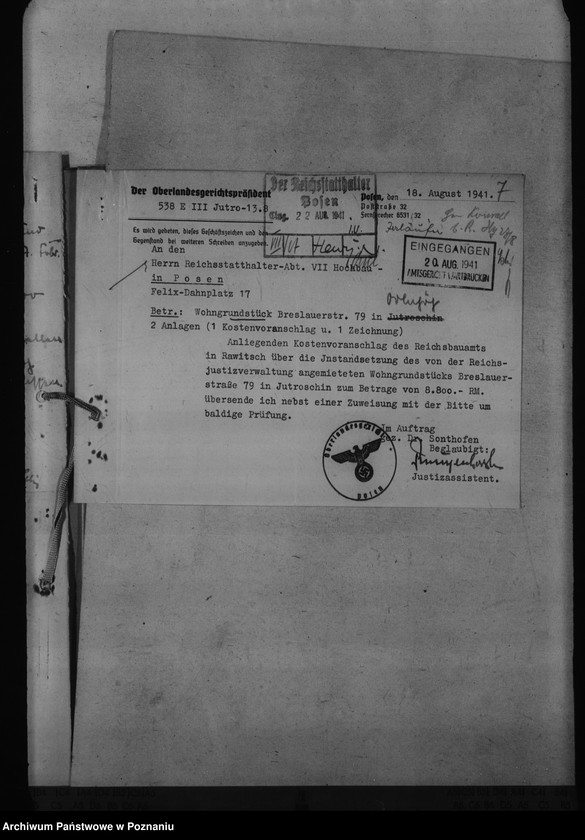 Obraz 11 z jednostki "Amtsgericht Jutroschin - Jutrosin"